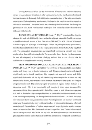 COMPARISON OF SUBGRADE SOIL STRENGTH USING LIME & COST ANALYSIS | PDF