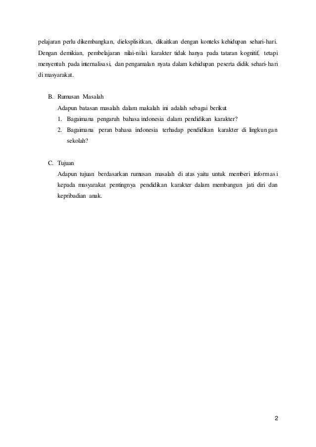 Makalah Bahasa Indonesia Pengaruh Bahasa Indonesia Terhadap Pendidi