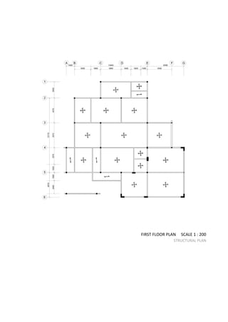 FIRST FLOOR PLAN SCALE 1 : 200
STRUCTURAL PLAN
 