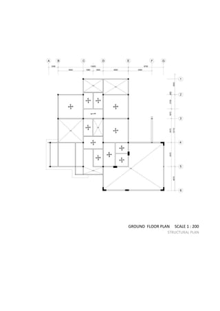 GROUND FLOOR PLAN SCALE 1 : 200
STRUCTURAL PLAN
 