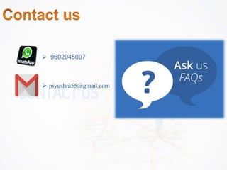  9602045007
 piyushra55@gmail.com
 