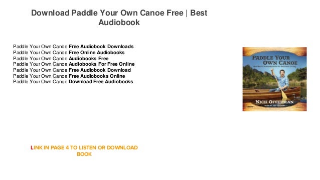 listen paddle your own canoe audio books