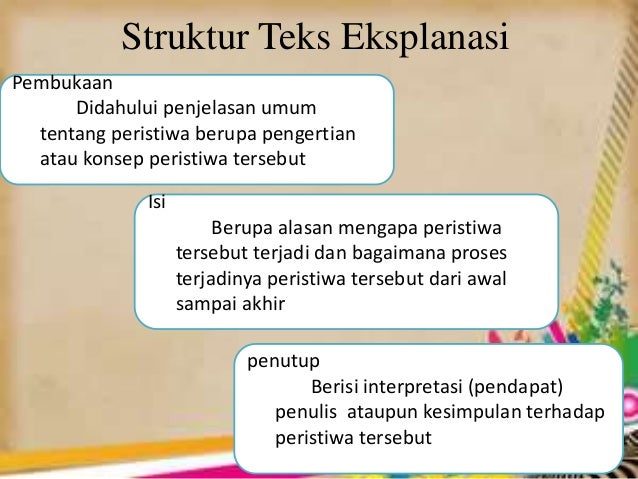 B Indonesia Teks Eksplanasi Pengertian Tujuan Ciri Ciri Struktur
