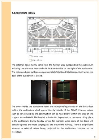 Sound Levels Db Layout Design ACOUSTIC DESIGN FOR DREAM CENTRE HALL | PDF