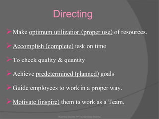 RBSE 'Class-12' (B.St - Ch 2) Management: Process, Managerial Role ...