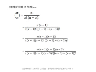 Binomial distribution Part 2 | PPTX
