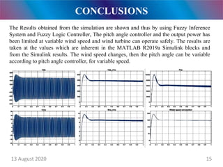 Pitch Angle Control of Wind Turbine using Fuzzy Logic Control | PPTX