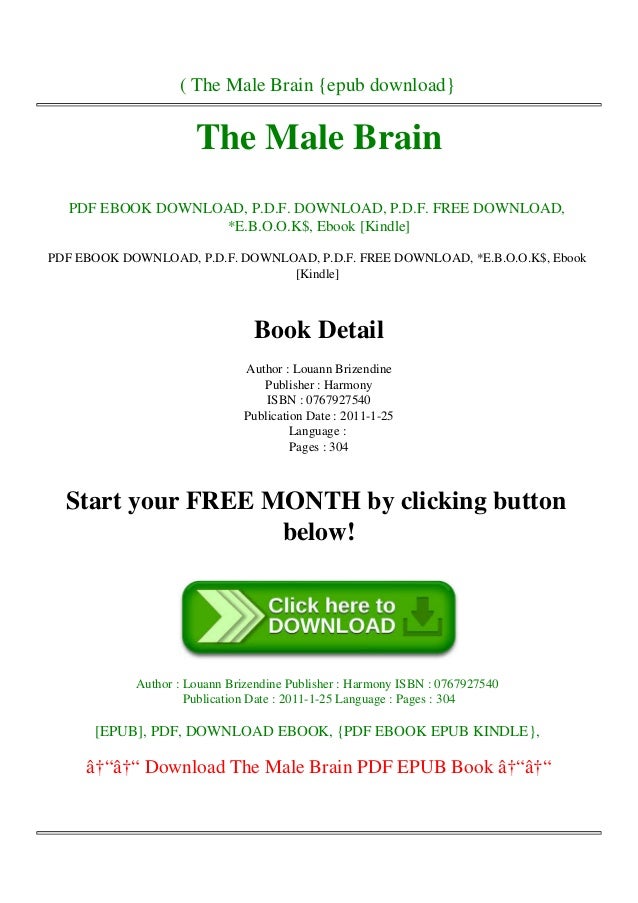 B O O K The Male Brain Epub Download B O O K The Male Brain Epub Download