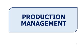 6
PRODUCTION
MANAGEMENT
 