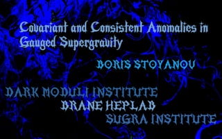Covariant and Consistent Anomalies in
Gauged Supergravity
BORIS STOYANOV
DARK MODULI INSTITUTE
BRANE HEPLAB
SUGRA INSTITUTE
 