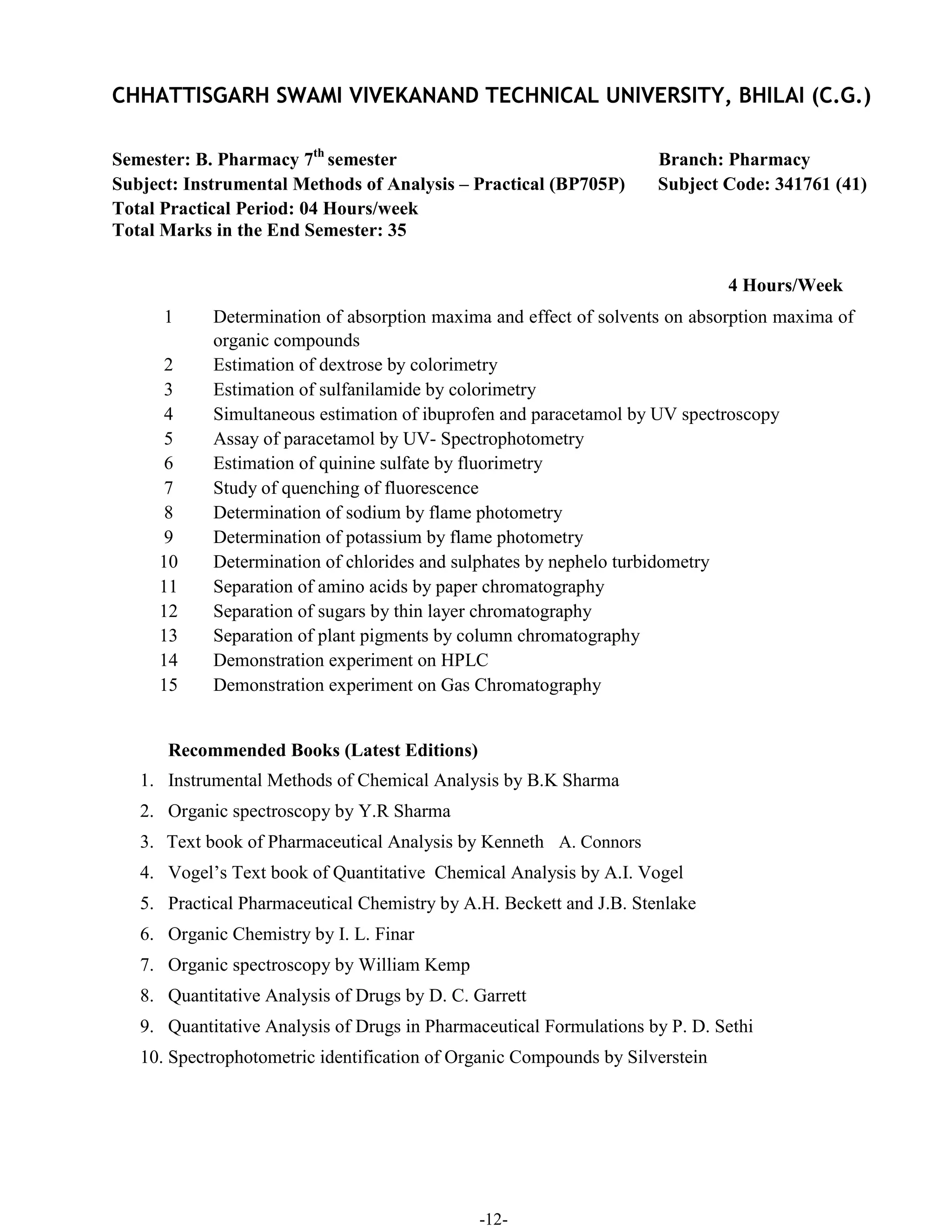 Ima notes unit 1 Instrumental methods of analysis | PDF