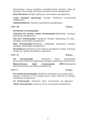Ima notes unit 1 Instrumental methods of analysis | PDF