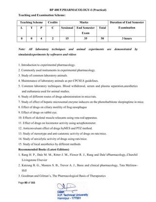B.Pharmacy-Syllabus containg details of b pharma | PDF