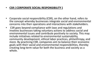 B.COM Unit – 4 ( CORPORATE SOCIAL RESPONSIBILITY ( CSR ).pptx