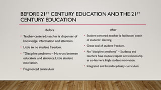 A paradigm shift for 21st century education | PPTX