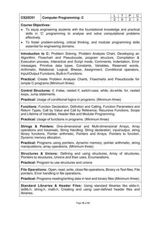 B.Tech. AI and DS. full notes for first year | PDF