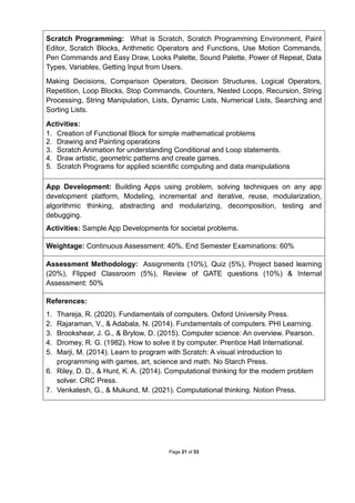B.Tech. AI and DS. full notes for first year | PDF