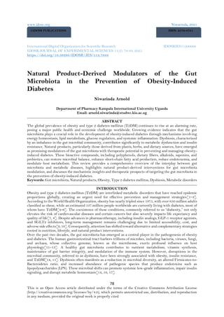 Natural Product-Derived Modulators of the Gut Microbiota in the ...