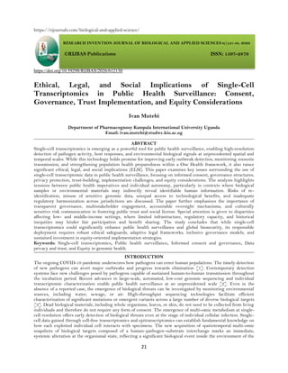 Ethical, Legal, and Social Implications of Single-Cell Transcriptomics ...