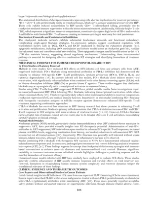 Immune Checkpoint Inhibitors and HIV Reservoir Persistence: Therapeutic ...