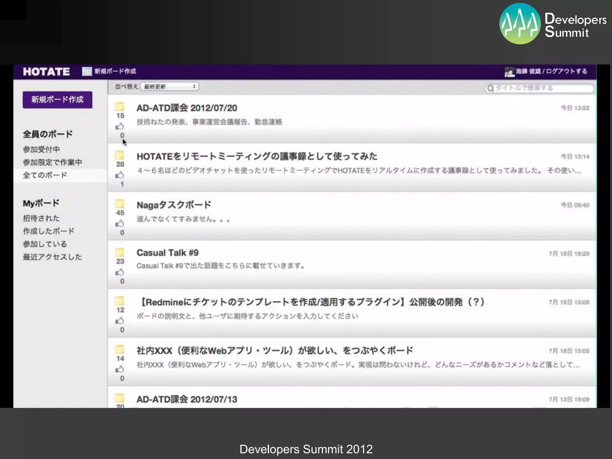 Developers Summit 2012
 