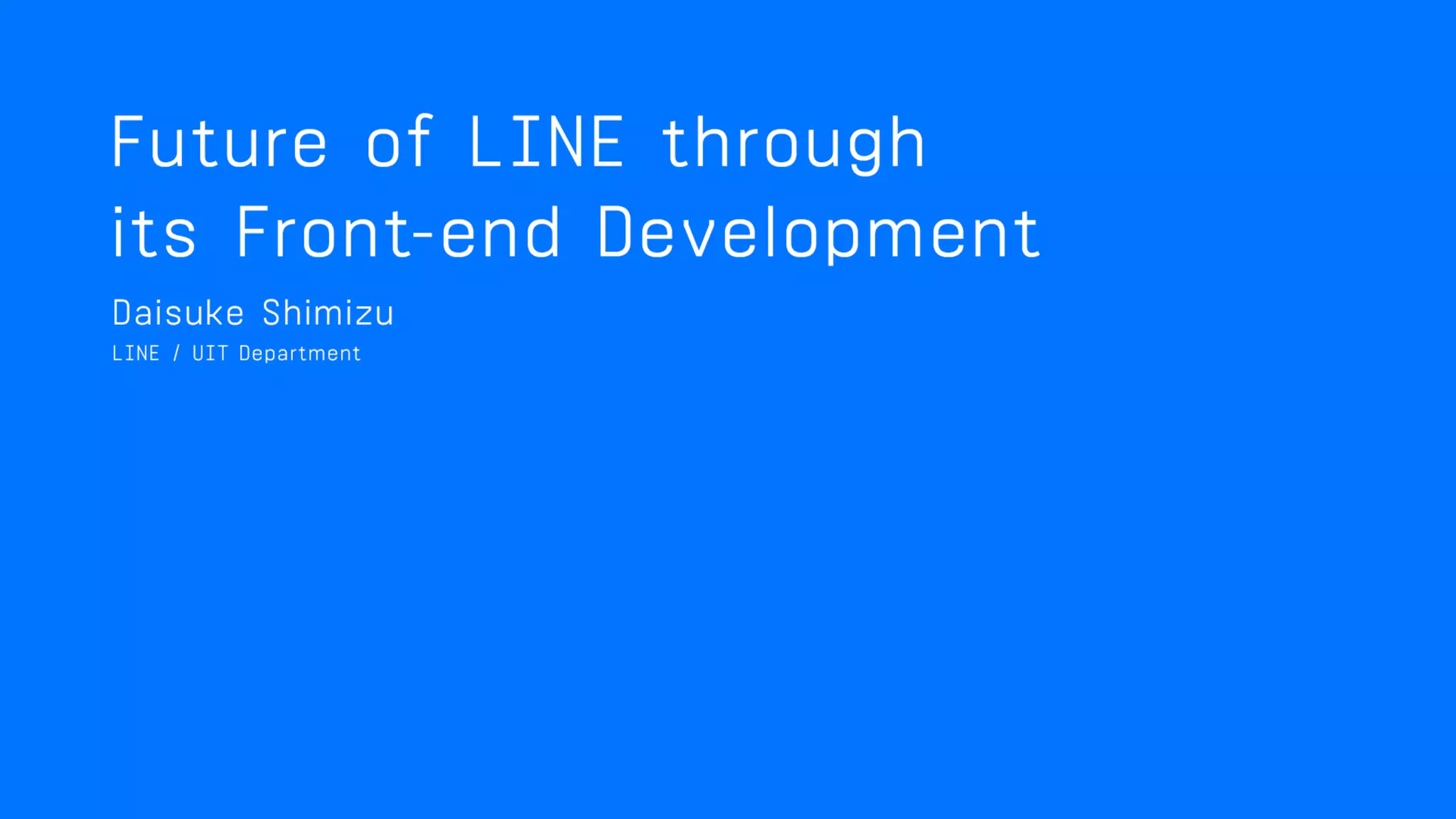 Future Of LINE Through Its Front end Development PPT future-of-line-through-its-front-end-development-ppt