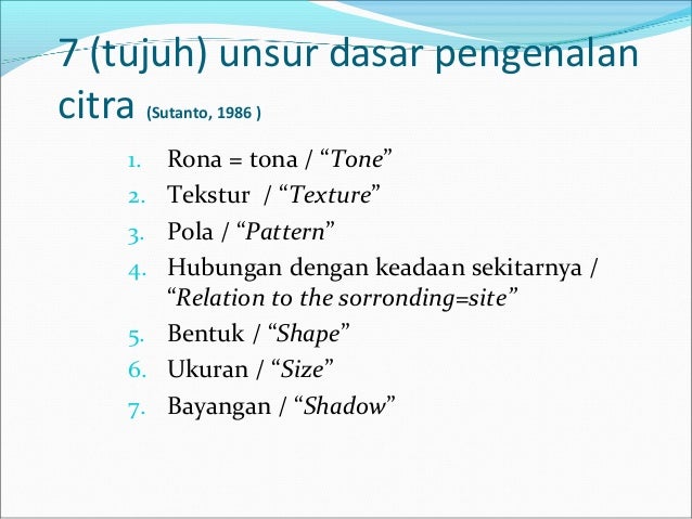 B 5 inderaja interpretasi citra geologi