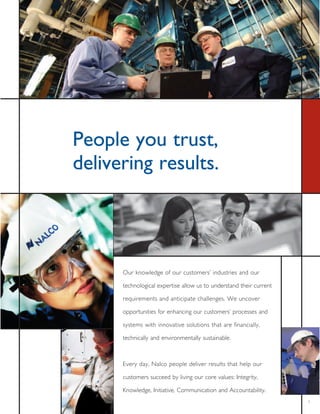 Ð»±°´» §±« ¬®«-¬ô
¼»´·ª»®·²¹ ®»-«´¬-ò




      Ñ«® µ²±©´»¼¹» ±º ±«® ½«-¬±³»®-Ž ·²¼«-¬®·»- ¿²¼ ±«®

      ¬»½¸²±´±¹·½¿´ »¨°»®¬·-» ¿´´±© «- ¬± «²¼»®-¬¿²¼ ¬¸»·® ½«®®»²¬

      ®»¯«·®»³»²¬- ¿²¼ ¿²¬·½·°¿¬» ½¸¿´´»²¹»-ò É» «²½±ª»®

      ±°°±®¬«²·¬·»- º±® »²¸¿²½·²¹ ±«® ½«-¬±³»®-Ž °®±½»--»- ¿²¼

      -§-¬»³- ©·¬¸ ·²²±ª¿¬·ª» -±´«¬·±²- ¬¸¿¬ ¿®» º·²¿²½·¿´´§ô

      ¬»½¸²·½¿´´§ ¿²¼ »²ª·®±²³»²¬¿´´§ -«-¬¿·²¿¾´»ò



      Ûª»®§ ¼¿§ô Ò¿´½± °»±°´» ¼»´·ª»® ®»-«´¬- ¬¸¿¬ ¸»´° ±«®

      ½«-¬±³»®- -«½½»»¼ ¾§ ´·ª·²¹ ±«® ½±®» ª¿´«»-æ ×²¬»¹®·¬§ô

      Õ²±©´»¼¹»ô ×²·¬·¿¬·ª»ô Ý±³³«²·½¿¬·±² ¿²¼ ß½½±«²¬¿¾·´·¬§ò
                                                                     ï
 