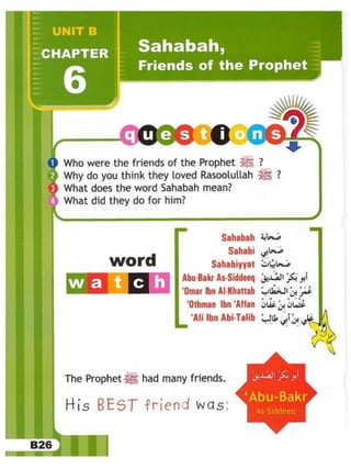 B 6 (sahabah , friends of the prophet)