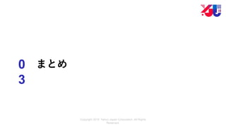 Copyright 2018 Yahoo Japan Corporation. All Rights
Reserved.
0
3
まとめ
 