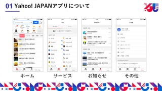 ホーム サービス お知らせ その他
Yahoo! JAPANアプリについて01
 