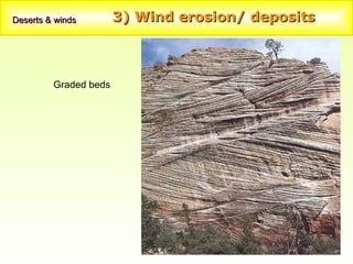 Deserts & winds        3) Wind erosion/ deposits



         Graded beds
 