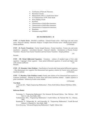 B.e. electronics and communication engineering | PDF
