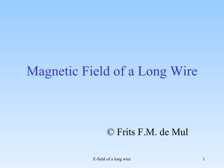 Magnetic Field of a Long Wire © Frits F.M. de Mul 