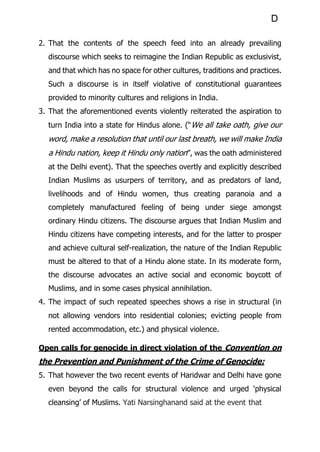 D
2. That the contents of the speech feed into an already prevailing
discourse which seeks to reimagine the Indian Republi...