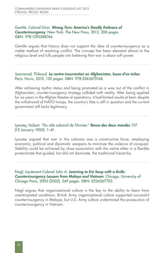 Commander Of The Canadian Army Reading List Commander Of The Canadian Army Reading List