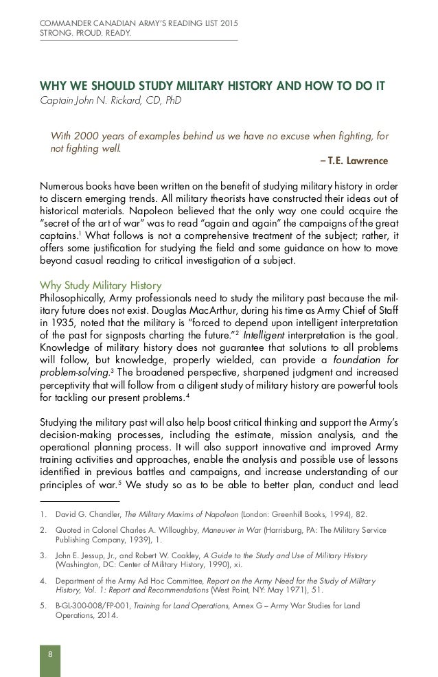 Commander Of The Canadian Army Reading List Commander Of The Canadian Army Reading List