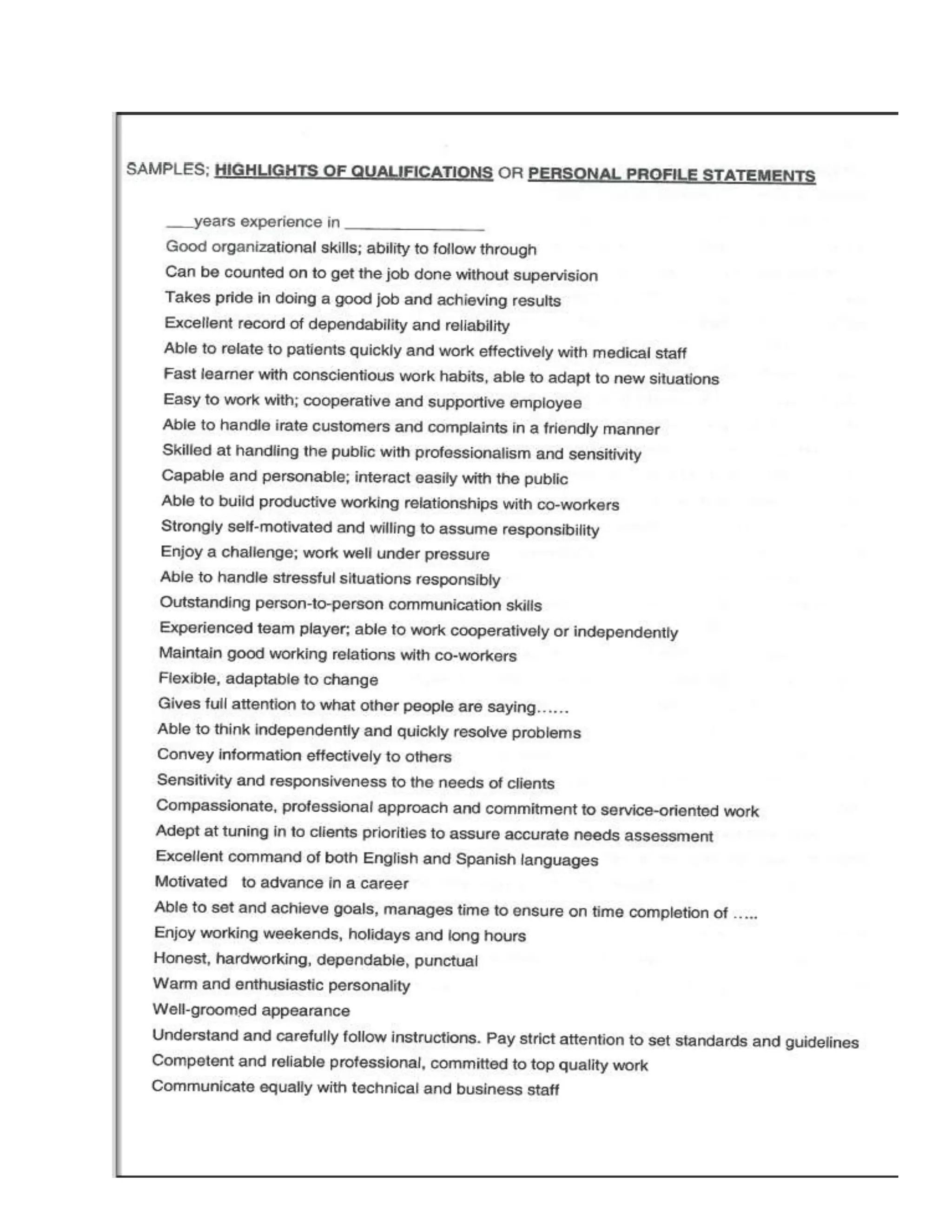 B high light qualification assessment tool 15-6 | DOCX