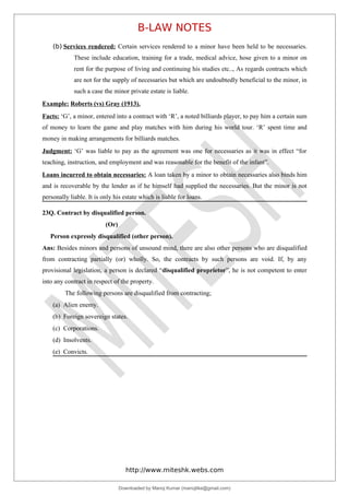 LLB law-notes-unit-1-contract-act | PDF