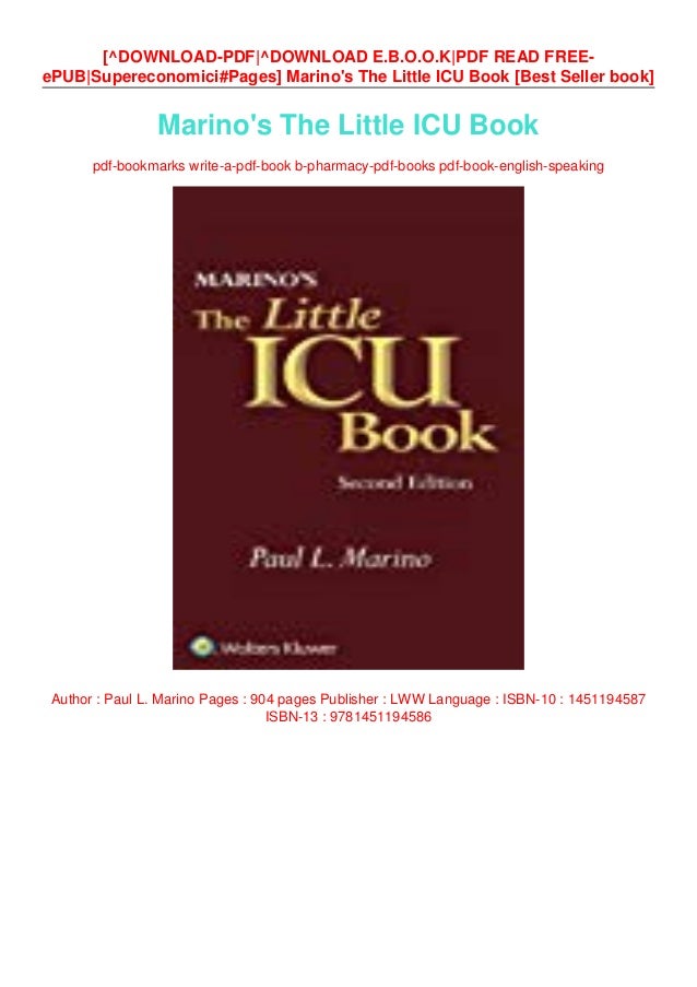 [B.O.O.K.S] Marino's The Little ICU Book by Paul L. Marino