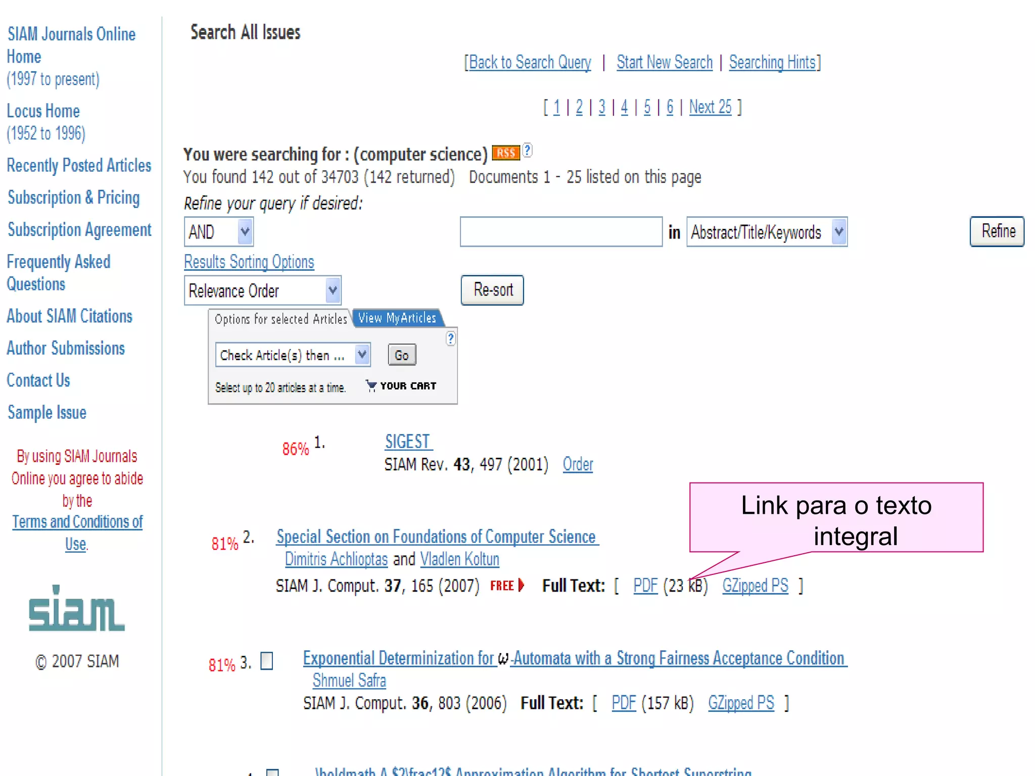Link para o texto integral 