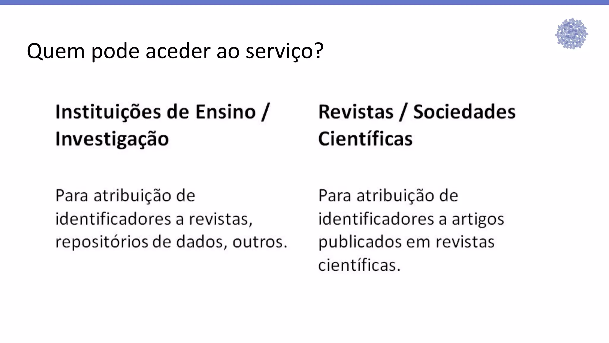Quem pode aceder ao serviço?
 