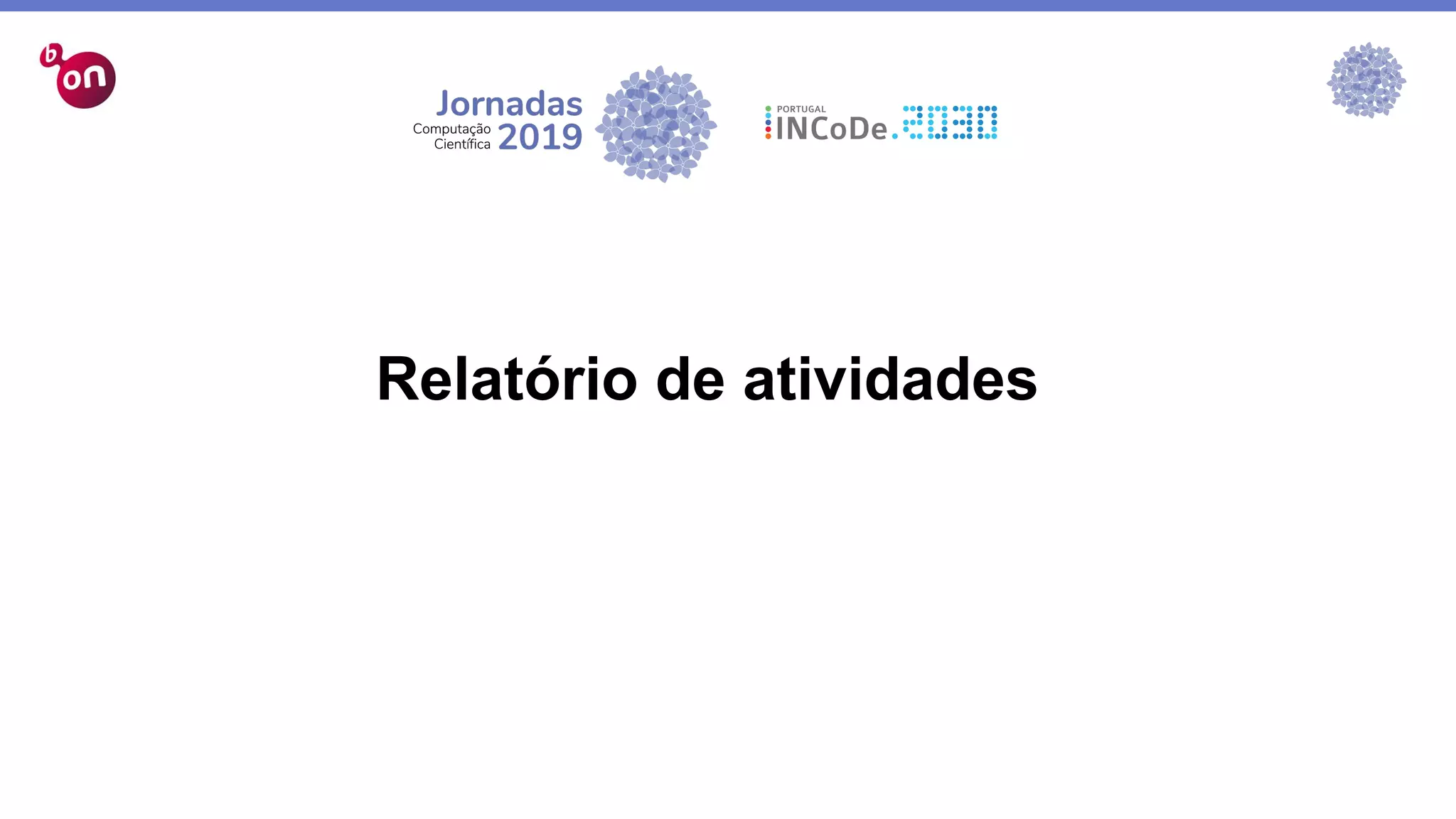 Relatório de atividades
 