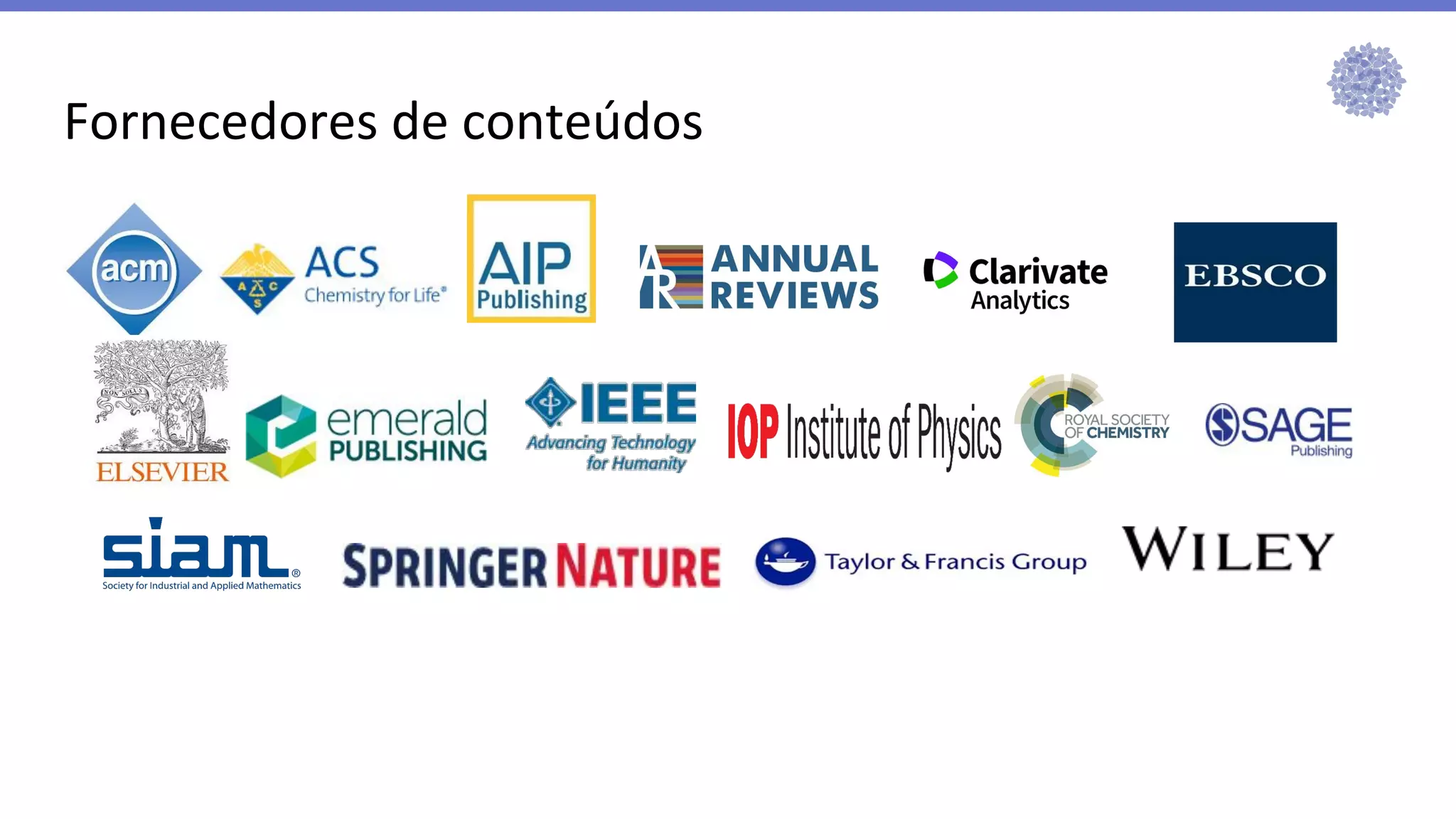 Fornecedores de conteúdos
 