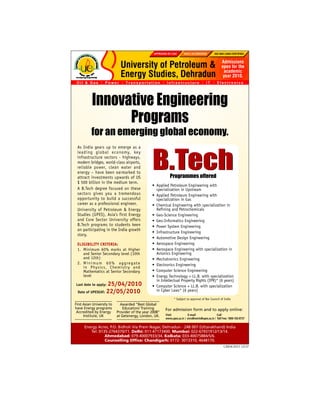 	 Innovative Engineering Programs For an Emerging Global Economy