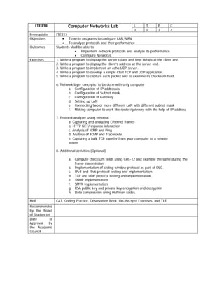 B.tech it _curriculum-_for_whole_4_yrs | PDF