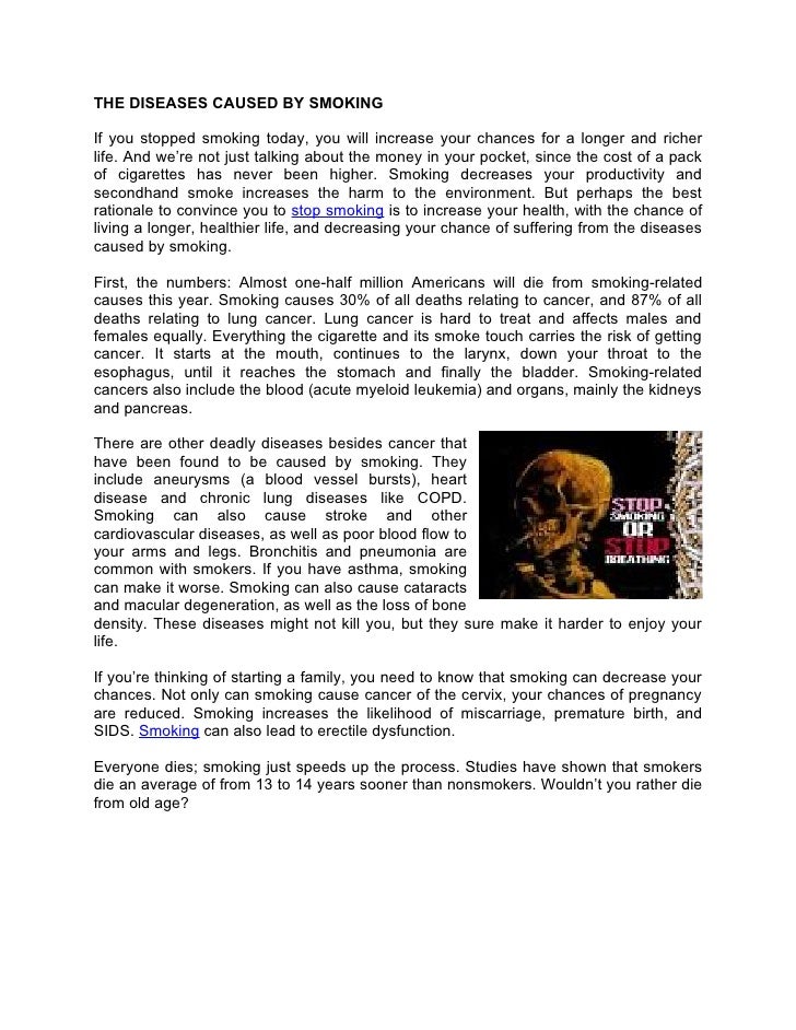 The Diseases Caused by Smoking