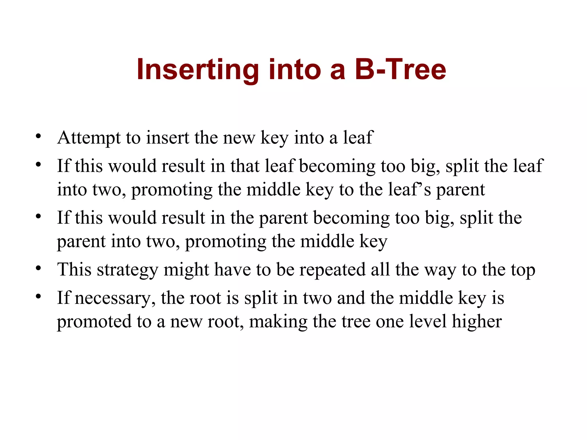 B trees in Data Structure | PPT | Data Storage and Warehousing | Computing