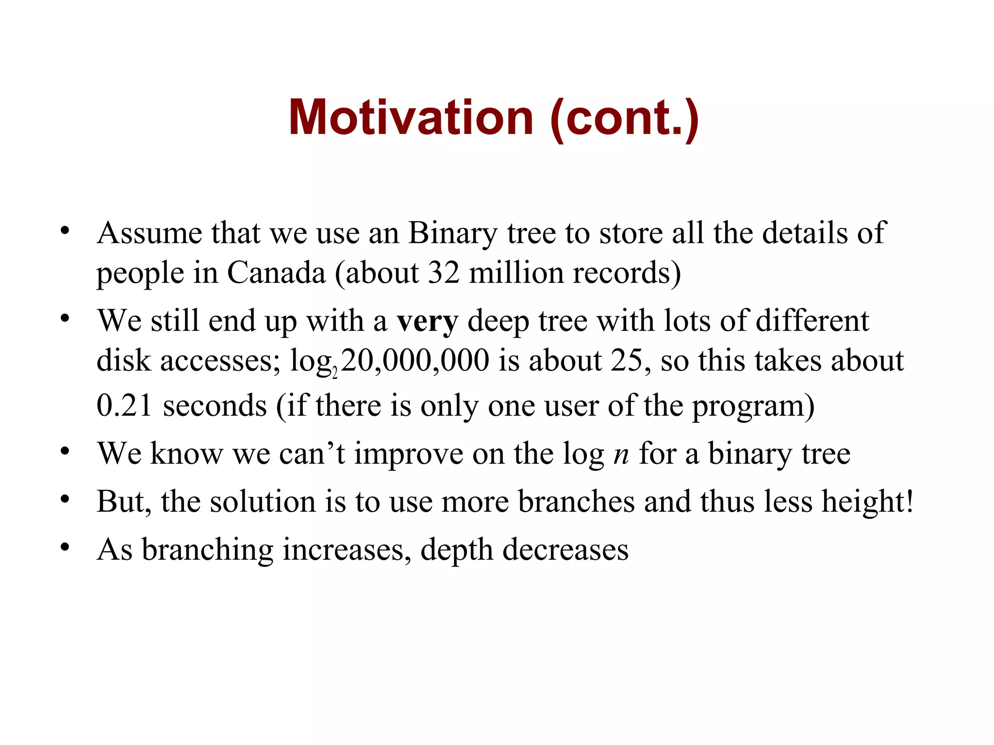 B trees in Data Structure | PPT