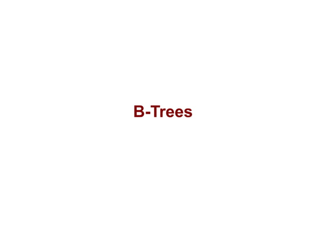 B trees in Data Structure | PPT | Data Storage and Warehousing | Computing